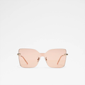 Aqua Luxe Oversized Rimless Square Sunglasses for Women | Premier Leather